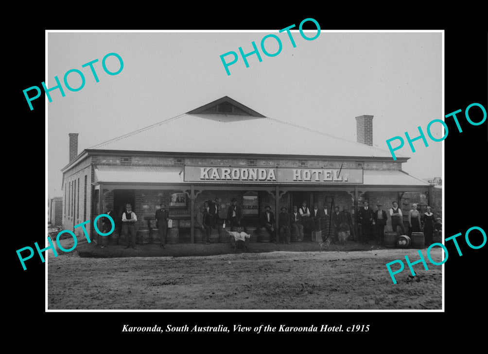 OLD LARGE HISTORIC PHOTO KAROONDA SOUTH AUSTRALIA, THE TOWN HOTEL c1915