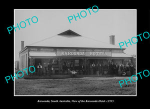 OLD LARGE HISTORIC PHOTO KAROONDA SOUTH AUSTRALIA, THE TOWN HOTEL c1915