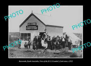 OLD LARGE HISTORIC PHOTO KAROONDA SOUTH AUSTRALIA, THE COOMBE CASH STORE c1915