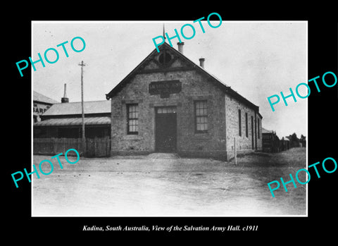 OLD LARGE HISTORIC PHOTO KADINA SOUTH AUSTRALIA, THE SALVATION ARMY HALL c1911