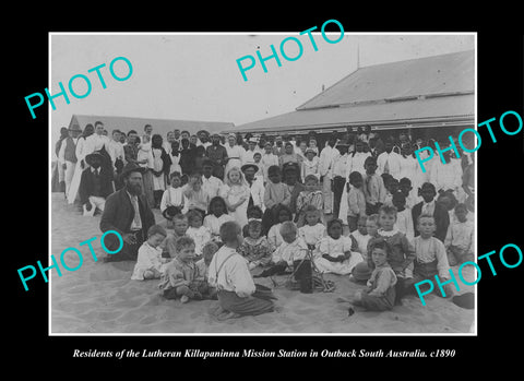 OLD LARGE HISTORIC PHOTO OF THE KILLALPANINNA ABORIGINAL MISSION STATION c1890