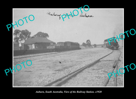 OLD LARGE HISTORIC PHOTO AUBURN SOUTH AUSTRALIA, THE RAILWAY STATION c1920