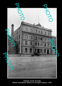 OLD LARGE HISTORIC PHOTO ADELAIDE SOUTH AUSTRALIA, THE BRITISH TOBACCO Co c1911