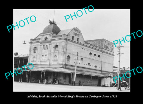 OLD LARGE HISTORIC PHOTO ADELAIDE SOUTH AUSTRALIA, VIEW OF KINGS THEATRE c1928