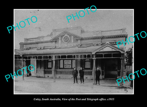 OLD LARGE HISTORIC PHOTO UNLEY SOUTH AUSTRALIA, THE TELEGRAPH & POST OFFICE 1915