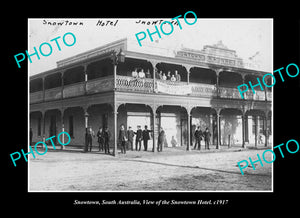 OLD LARGE HISTORIC PHOTO SNOWTOWN SOUTH AUSTRALIA, THE SNOWTOWN HOTEL c1917