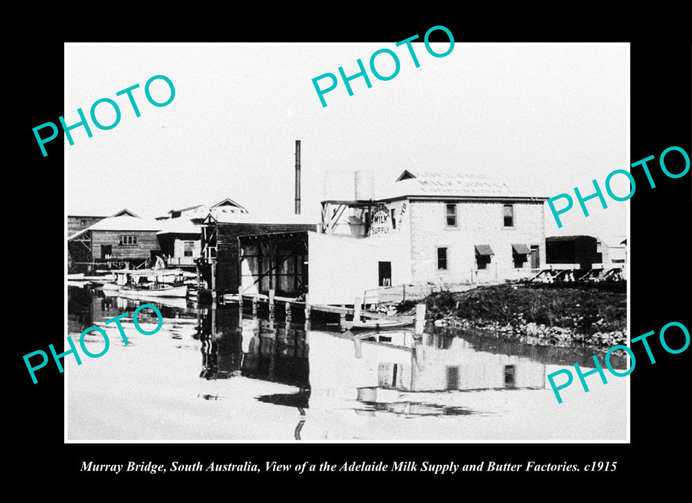 OLD LARGE HISTORIC PHOTO MURRAY BRIDGE SOUTH AUSTRALIA, MILK & BUTTER Co 1915