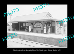 OLD LARGE HISTORIC PHOTO WEST CROYDON SOUTH AUSTRALIA, THE RAILWAY STATION c1915