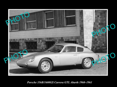 OLD LARGE HISTORIC PHOTO OF 1960 PORSCHE 356B CARRERA GTL LAUNCH PRESS PHOTO