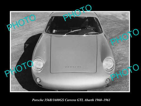 OLD LARGE HISTORIC PHOTO OF 1960 PORSCHE 356B CARRERA GTL LAUNCH PRESS PHOTO 1