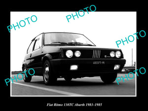 OLD LARGE HISTORIC PHOTO OF 1983 FIAT ABARTH RITMO 130 TC CAR LAUNCH PRESS PHOTO