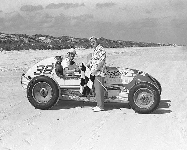 OLD LARGE PHOTO Motor Racing Tom Cherry of Muncie IN drove the Mercury ...