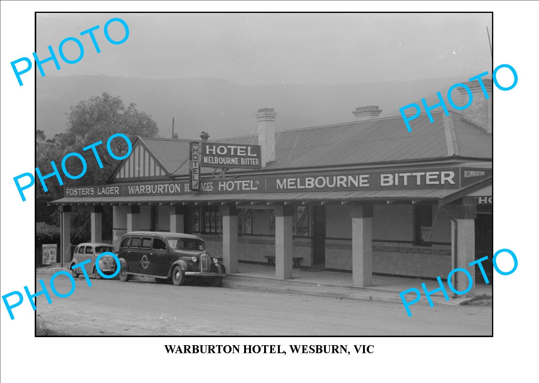 LARGE PHOTO OF OLD WARBURTON HOTEL, WESBURN, VICTORIA