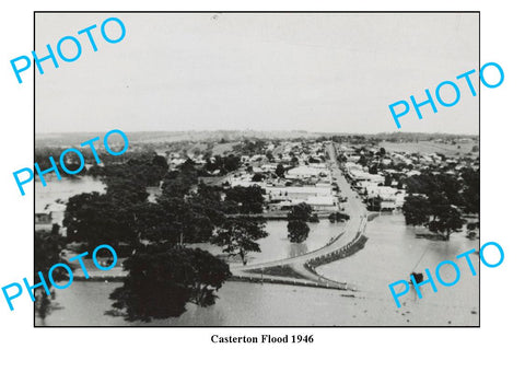 LARGE PHOTO OF OLD CASTERTON FLOOD 1946, VICTORIA