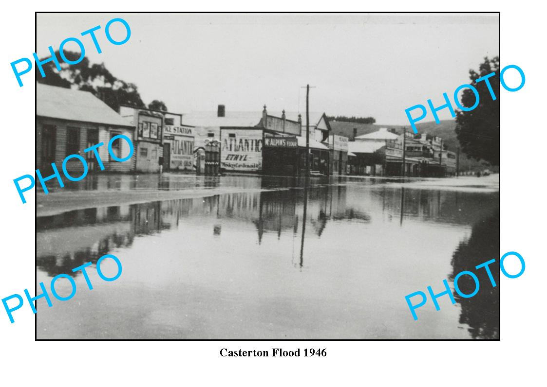 LARGE PHOTO OF OLD CASTERTON FLOOD 1946, VICTORIA 1