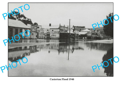 LARGE PHOTO OF OLD CASTERTON FLOOD 1946, VICTORIA 1