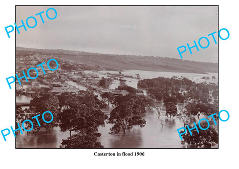 LARGE PHOTO OF OLD CASTERTON FLOOD 1906, VICTORIA