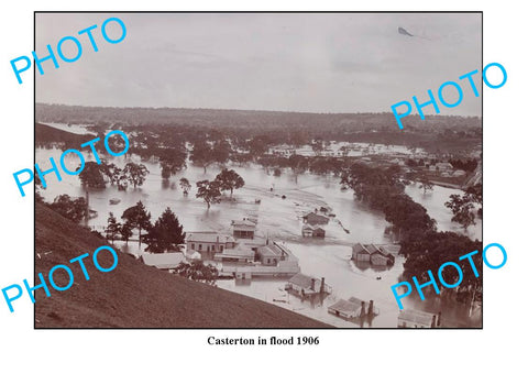 LARGE PHOTO OF OLD CASTERTON FLOOD 1906, VICTORIA 1