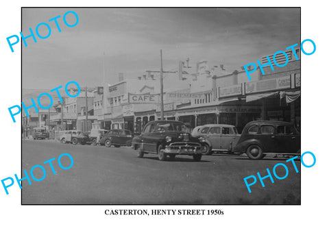 LARGE PHOTO OF OLD CASTERTON, HENTY St 1950s, VICTORIA