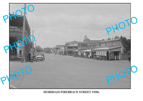 LARGE PHOTO OF OLD HORSHAM 1930s FIREBRACE St, VICTORIA