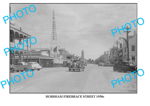 LARGE PHOTO OF OLD HORSHAM 1950s FIREBRACE St, VICTORIA