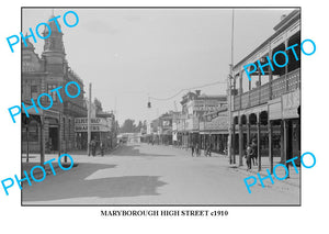 LARGE PHOTO OF OLD MARYBOROUGH, HIGH STREET c1910, VIC