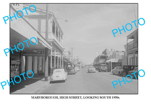 LARGE PHOTO OF OLD MARYBOROUGH, HIGH STREET 1950s, VIC