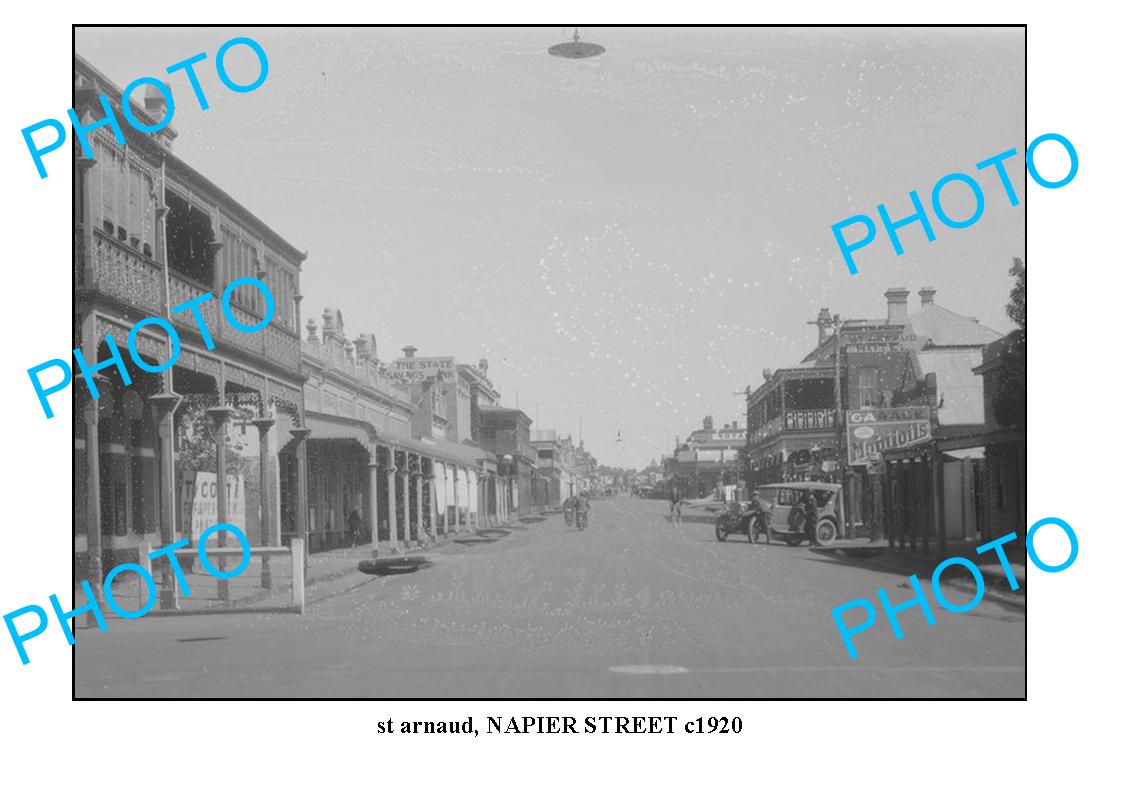 LARGE PHOTO OF OLD NAPIER St, ST ARNAUD 1920s, VICTORIA