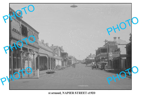 LARGE PHOTO OF OLD NAPIER St, ST ARNAUD 1920s, VICTORIA