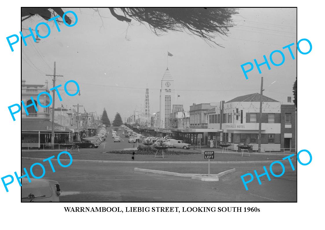 LARGE PHOTO OF OLD WARRNAMBOOL LIEBIG STREET, 1960s