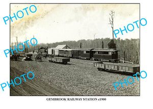 LARGE PHOTO OF OLD GEMBROOK RAILWAY STATION, VIC c1900