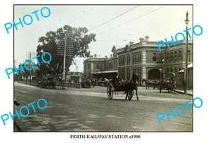 LARGE PHOTO OF OLD PERTH RAILWAY STATION, c1900 WA