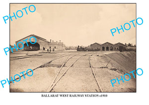 LARGE PHOTO OF OLD BALLARAT WEST RAILWAY STATION, c1910