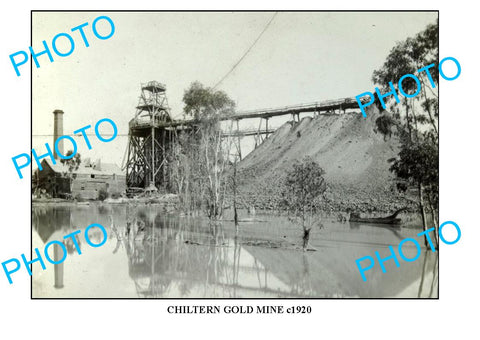 LARGE PHOTO OF OLD CHILTERN GOLD MINE c1920, VICTORIA