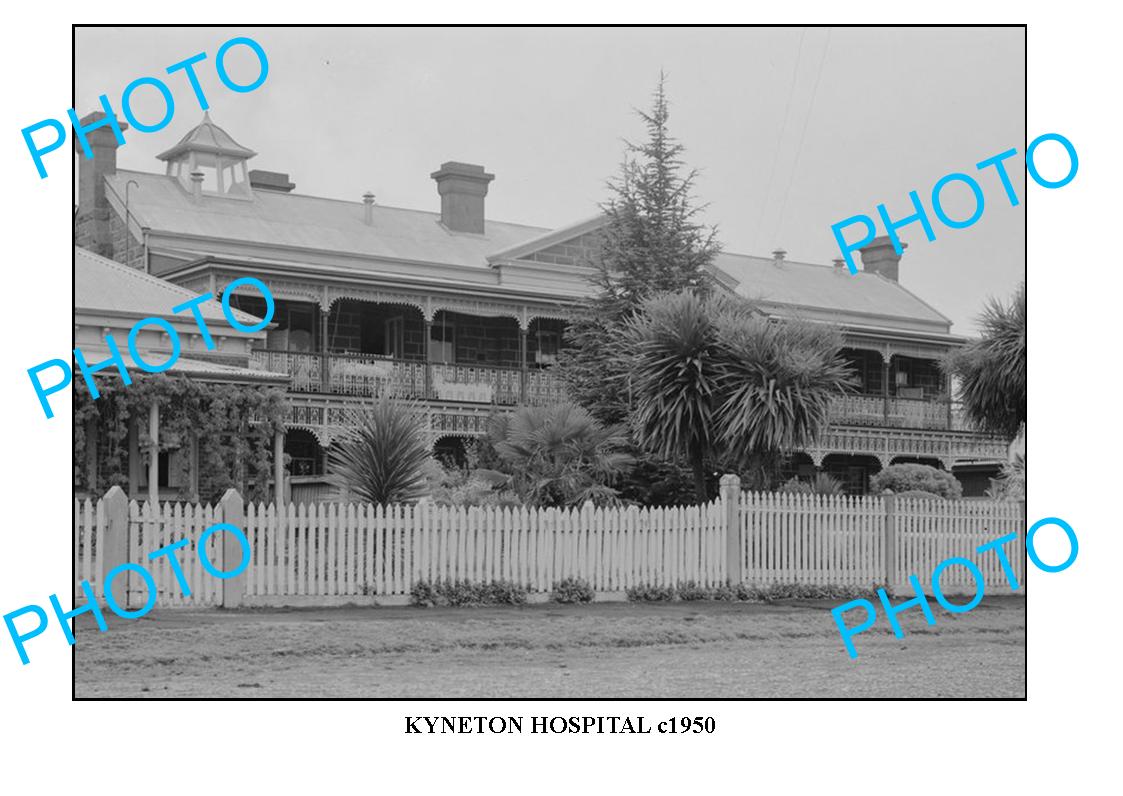 LARGE PHOTO OF OLD KYNETON HOSPITAL c1950, VICTORIA