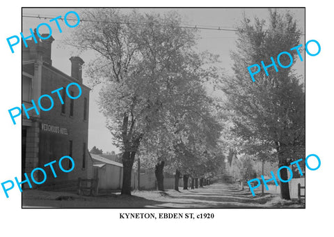 LARGE PHOTO OF OLD KYNETON, EBDEN St c1920, VICTORIA