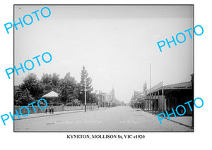 LARGE PHOTO OF OLD KYNETON, MOLLISON St c1920, VICTORIA