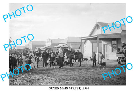 LARGE PHOTO OF OLD OUYEN MAIN STREET c1910, VICTORIA