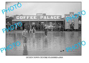 LARGE PHOTO OF OLD OUYEN IN FLOOD c1910, VICTORIA 1