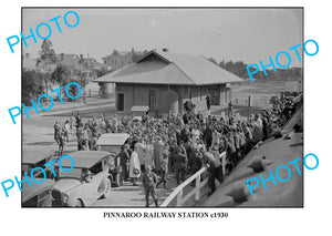 LARGE PHOTO OF OLD PINNAROO RAILWAY STATION c1930, SA