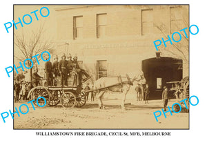 LARGE PHOTO OF OLD WILLIAMSTOWN FIRE BIRGADE 1900 MBF 1