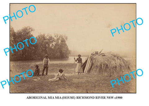 OLD ABORIGINAL LARGE PHOTO, RICHMOND RIVER NSW c1900