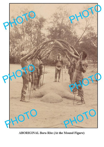 OLD ABORIGINAL LARGE PHOTO, BORA RITE MOUND FIGURE