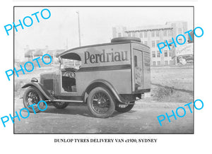 OLD LARGE PHOTO OF DUNLOP TYRES DELIVERY TRUCK c1930 1