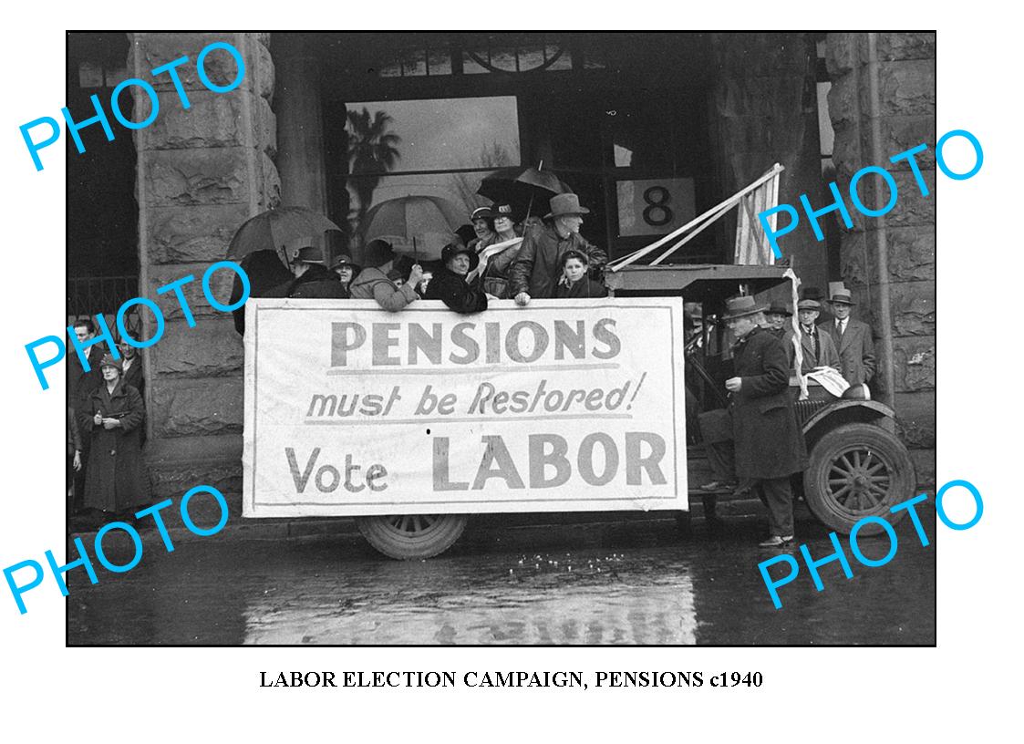 OLD LARGE PHOTO, AUSTRALIAN LABOR PARTY ELECTION c1940