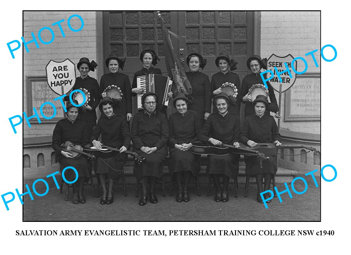 OLD LARGE PHOTO SALVATION ARMY EVANGELIST TEAM c1940 1