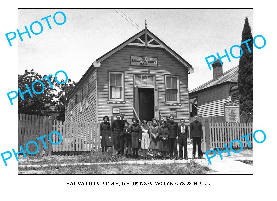 OLD LARGE PHOTO SALVATION ARMY WORKERS, c1940 RYDE NSW