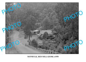 OLD LARGE PHOTO MONBULK, RED MILL KIOSK c1950 VIC