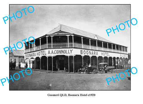 OLD LARGE PHOTO GOOMERI QLD BOONARA HOTEL c1920