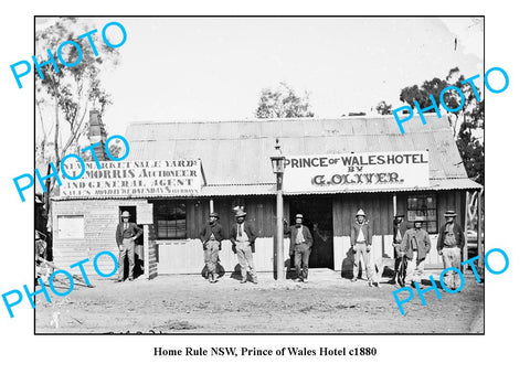 OLD LARGE PHOTO HOME RULE , PRINCE OF WALES HOTEL c1880